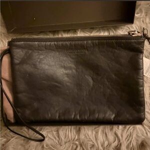 Bottega Veneta Dark Leather Toiletry Bag